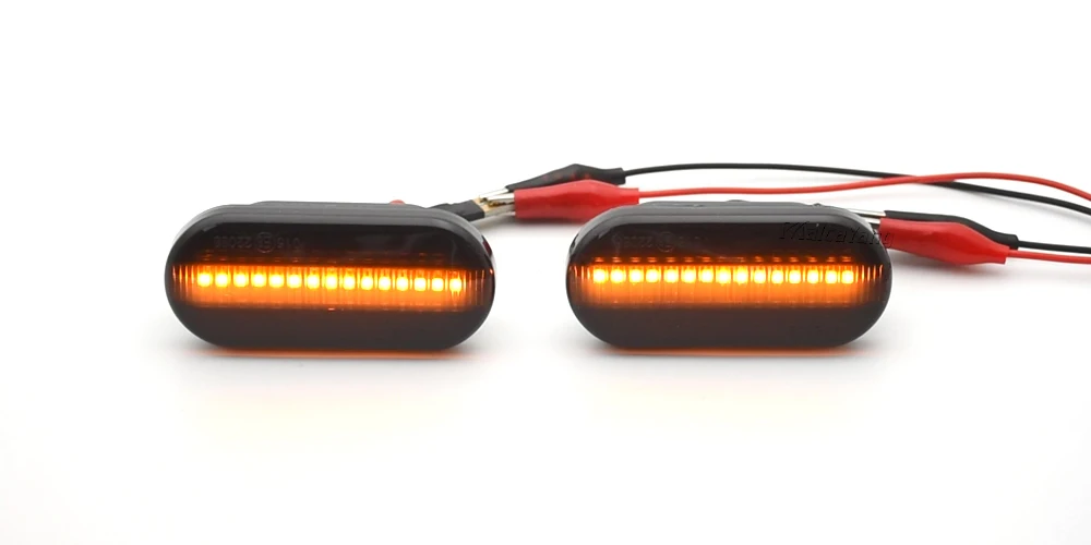 2PCS Scroll Blinker Lamp Dynamic Flashing LED Turn Signal Side Marker Light For Ford C-Max Fiesta MK6 Focus MK2 Fusion Galaxy