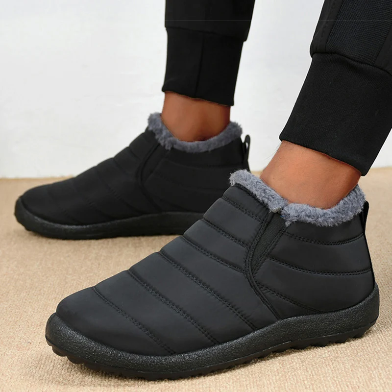 Men Boots 2025 Winter Shoes For Man Keep Warm Winter Boots Casual Fur Botas Para Hombre Slip On Snow Boots Ankle Men's Footwear