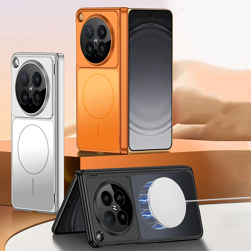 Dual Screen Magnetic Hinge Protection Case with Edge Coverage