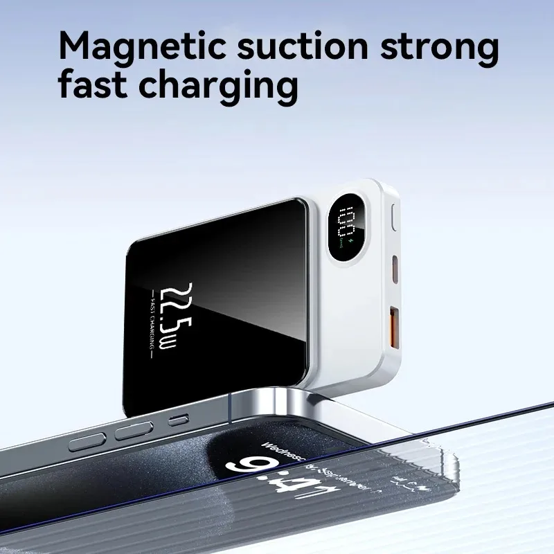 100000mAh Xiaomi Wireless Magnetic Power Bank 22.5W Fast Charging Portable Battery Charger For iPhone XiaoMi Samsung 6