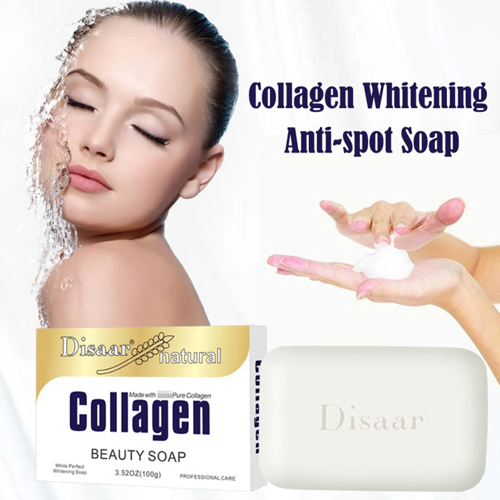 Hand Soap Body Whitening Soap Facial Cleansing Soap Collagen Handmade Soap Face Cleanser Whitening Skin Lightening Anti-wrinkle Soap
