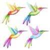 Metal Bird Wall Art Sculpture Big Hummingbird Outdoor Hanging Ornament for Garden/Home Decoration 1