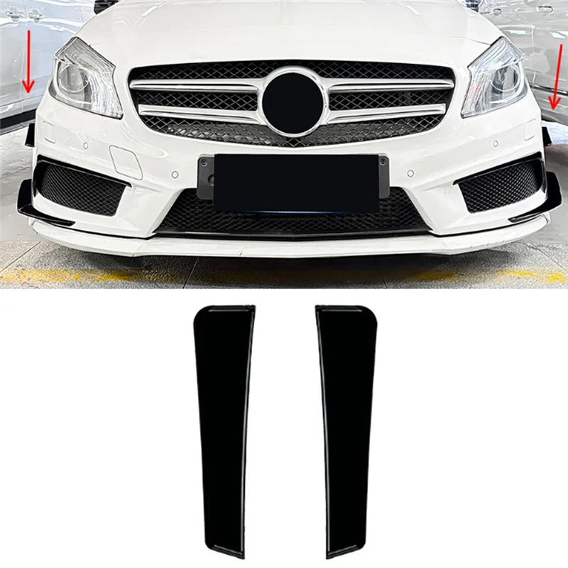 메르세데스-벤츠 A 클래스 W176 AMG 2013-2015 B 용 자동차 앞 범퍼 스플리터 스포일러 안개 램프 사이드 스포일러 트림
