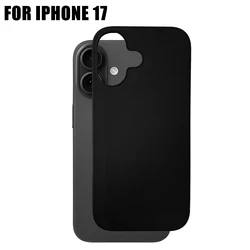 Sleek Black Matte Full - Cover TPU Protective Phone Case (For iPhone 17)