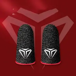 Gaming Fingertip Gloves - Sweatproof Luminous Touch Screen Sleeves (Red)