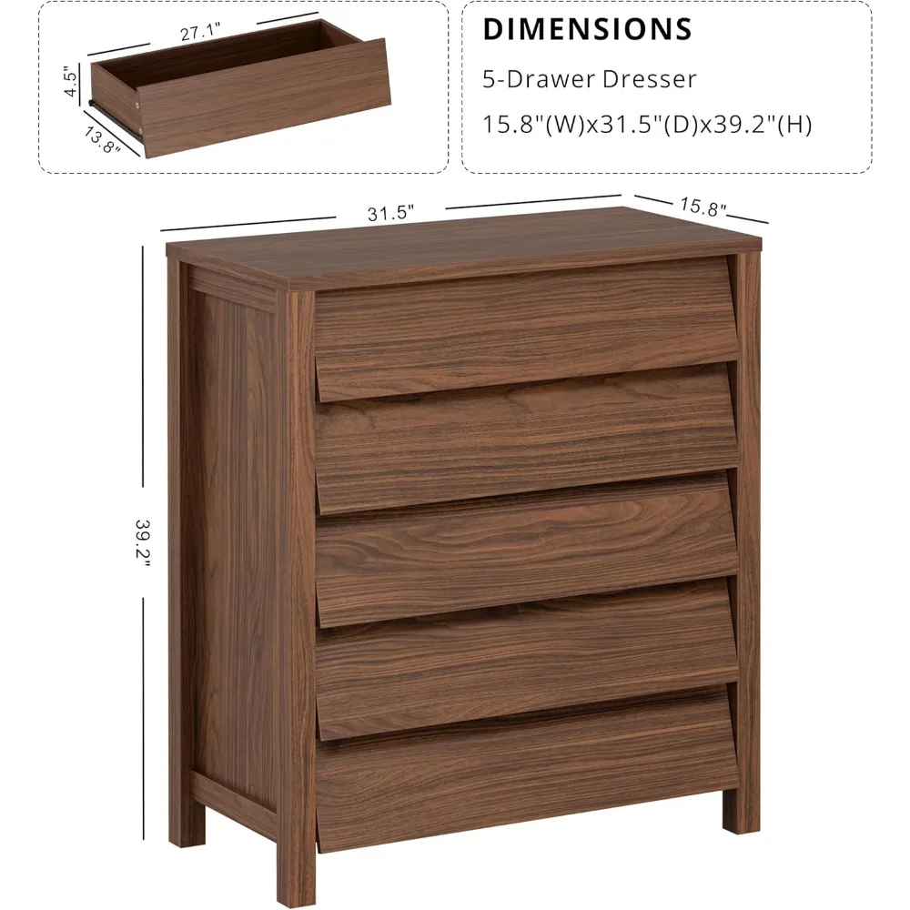 Modern 5-Drawer Dresser 2