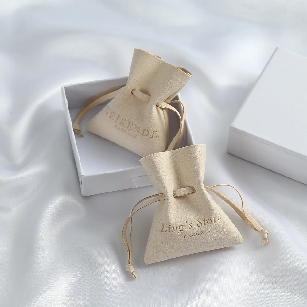 Microfiber Pouches Gift Mini Bags for Christmas Party Ring Earrings Necklace Suede Velvet Jewelry Packaging Organizer Bag
