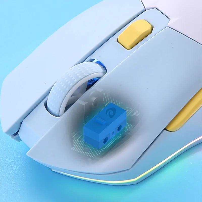 Dareu-modos Duplos Gamer Mouse Rgb 2.4g Ratos de Jogos com Fio sem Fio Bateria Recarregável Embutida de 930mah Conjunto Macro para pc Laptop - Imagem 5