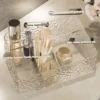 Light Luxury Water Corrugated Trapezoidal Open Desktop Storage Box Cosmetics Storage Box Multi-grid Makeup Organizer Box 2