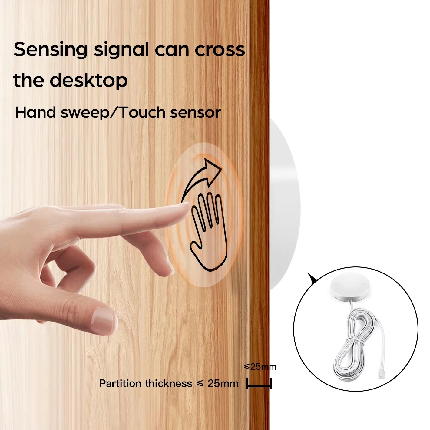 Hand-Sweep Induction Switch Partitions DC3.7-24V 3CM Wood Penetration Easy to Instal hand sweep switch