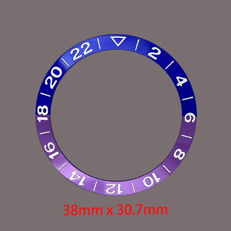 Curved Aluminium Watch Bezel Insert - 38mmx30.7mm