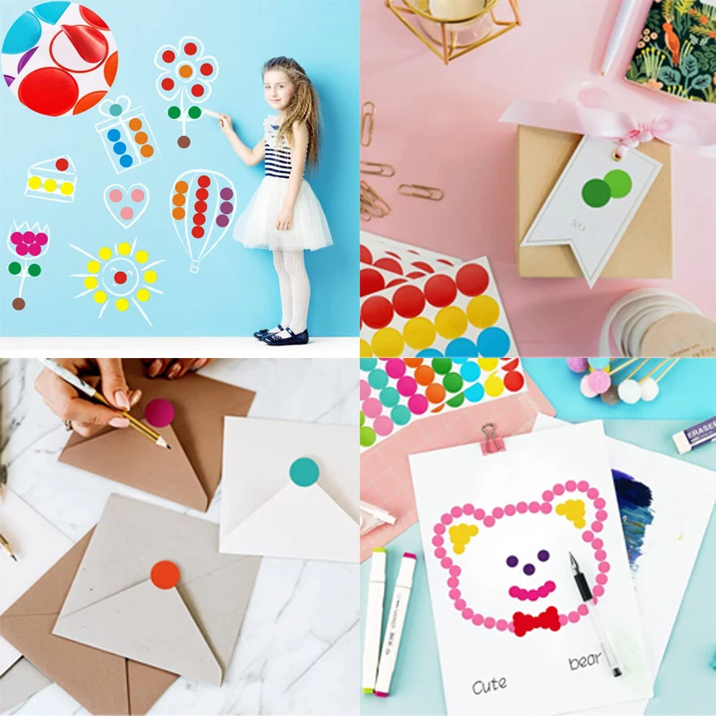colored dot stickers