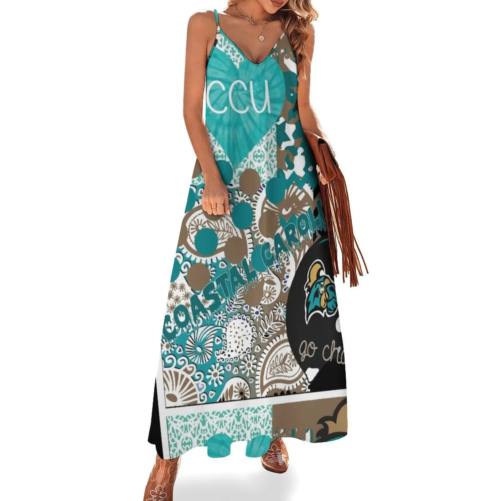

Coastal Carolina University Collage Sleeveless Dress cute dress Bridesmaid dress woman