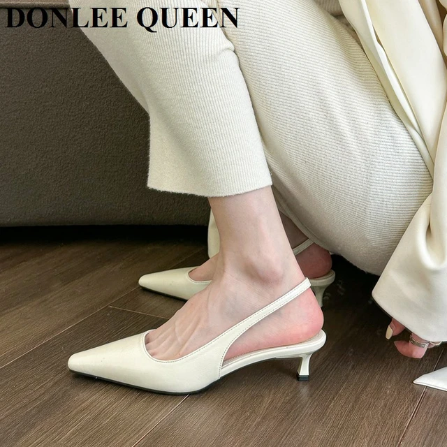 slingback pumps low heel