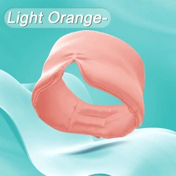 Luxurious Natural Mulberry Silk Sleep Mask - Ultra - Soft and Smooth Eye Cover for Travel and Relaxation (Light Orange)
