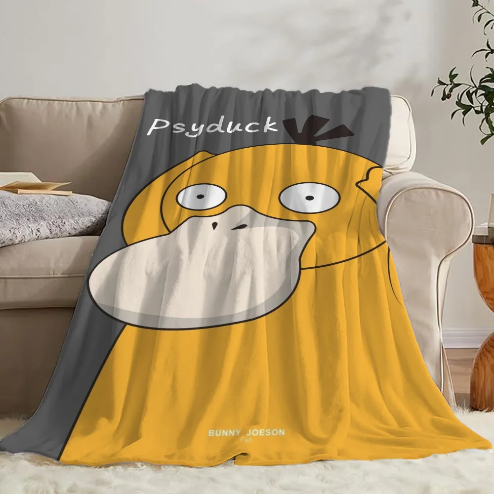 Luxury Throw Blanket Fluffy Psyduck Decorative Sofa Blanket King Size Bed Blankets Sofa Decoration Blankets & Throws Cobija Knee 3