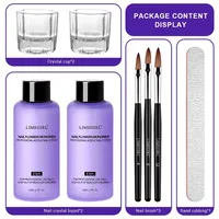 75ml Nail Acrylic Liquid Monomer Brush Kit Nails Art Decoration For Manicure Set Nail 3D Nail Tips DIY Carving Tools 2