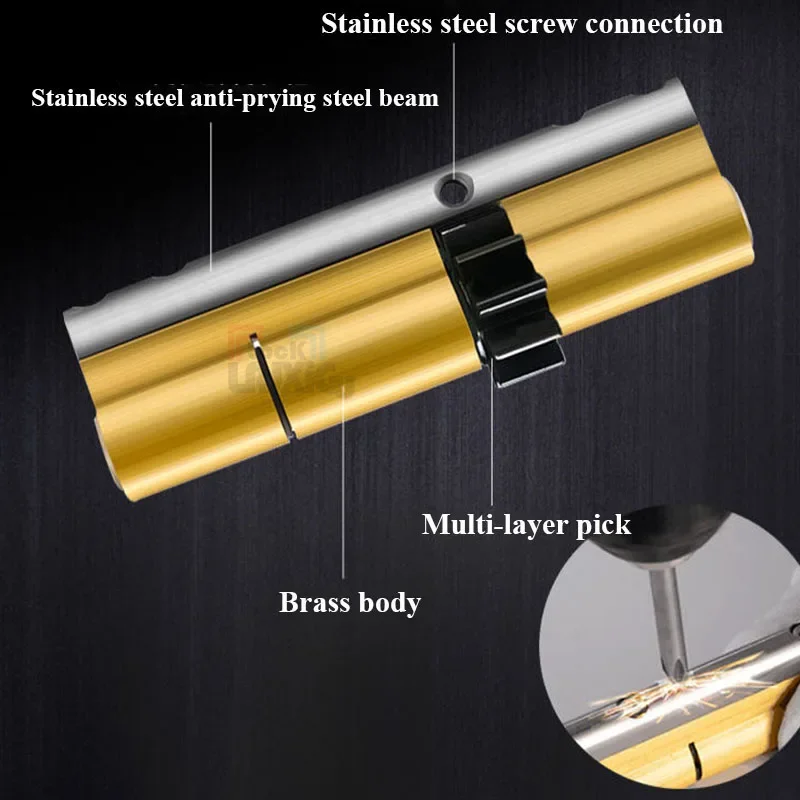 Gear door lock 10 tooth cylinder 11 tooth lock core 13 outdoor anti-theft core multi lock 8 keys