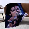Michael Jackson Custom  Flannel Blanket Thin Portable Nap Air Conditioning Sofa Warm Plush Home Travel Picnic Cover 5
