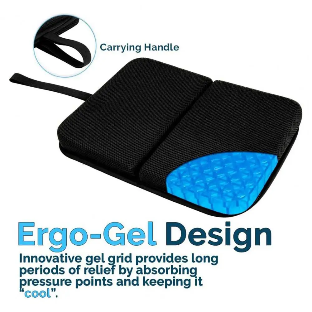 TPE Gel Portable Seat Cushion Sedentary Pain Relief Outdoor Camping Garden Bench Travel Airplane Seat Foldable Pad Mat Посадка 5
