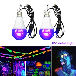 USB - Powered UV Black Light Bulb with Switch for Fluorescent Party and Decorative Lighting (2 pcs)