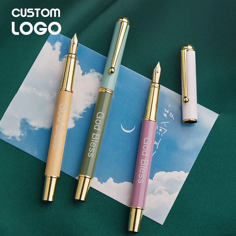 Retro High-value Pen Creative Simple Fountain Pen Custom Logo School Teacher Gift Personality Student Stationery Office Supplies shanhaijing chinese style retro wind hand book high value fairy illustration color page notepad thickened student diary gift