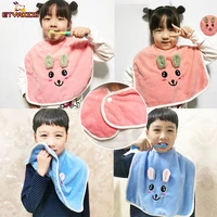 1pc Baby Bibs for Children Washing Face Towel Soft Salive Towel Boys Girls Learning Brushing Teeth Towel for 3 To 8 Years Kids 1