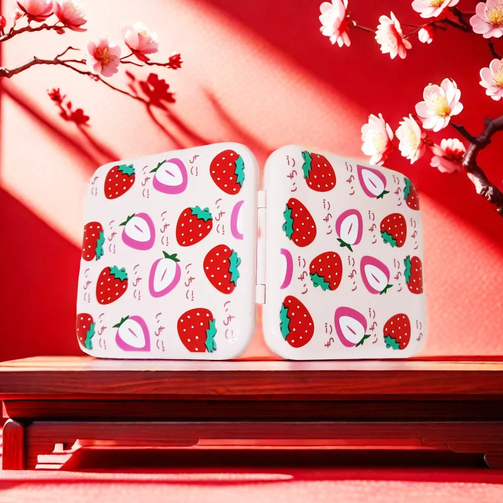 닌텐도 핑크 스트로베리 카드 케이스 - SWITCH 2, OLED/NS 게임 카드 보호, 12카드 보관함