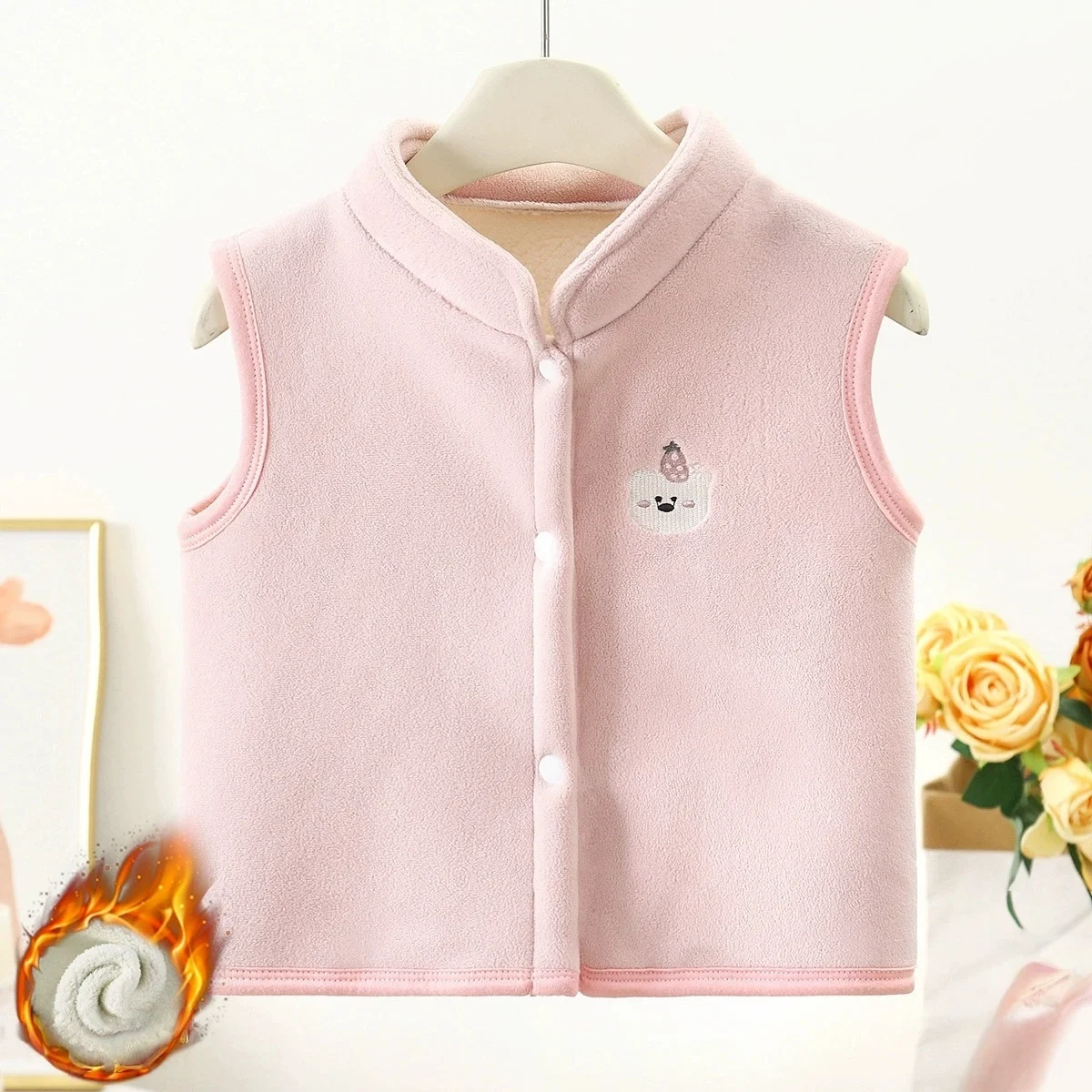 Cotton Newborn Baby Waistcoat Autumn and Winter Girl Vest Jacket Warm Soft Children Vest Cartoon Kids Clothes 1-8Y