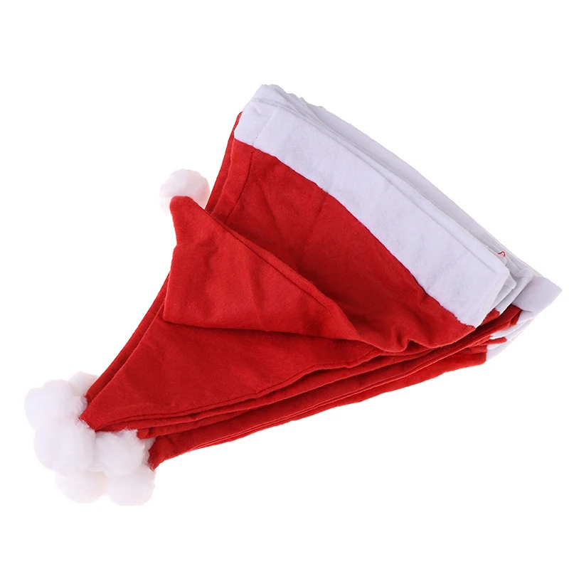 10Pcs Children/Adult Christmas Hats Santa Claus Hat Cap Merry Christmas Festival Decoration New Year Xmas Party Decor Supplies