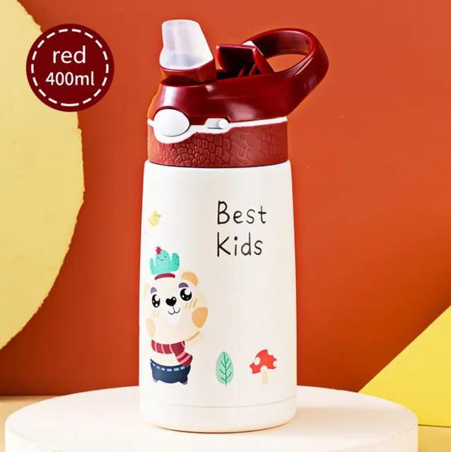 400ml Stainless Steel Thermos Mug Cup for Children Portable Vacuum Flask  Water Bottle for School Kids Boy Girl Christmas Gift - AliExpress