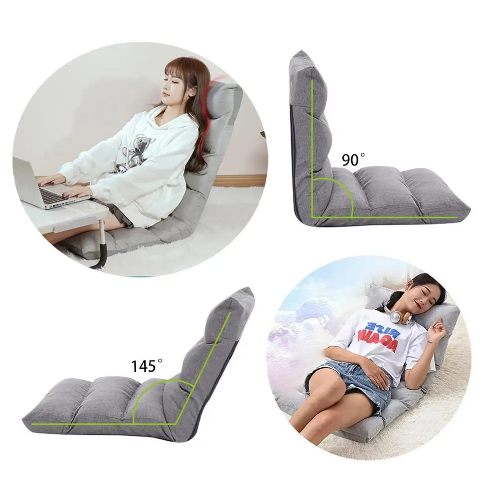 Description Picture 6 of itemAdjustable Comfort Floor Folding Sofa Chair For Home Living Room Furniture Modern Foldable Japanese Floor Chair Lazy Couch Sofa