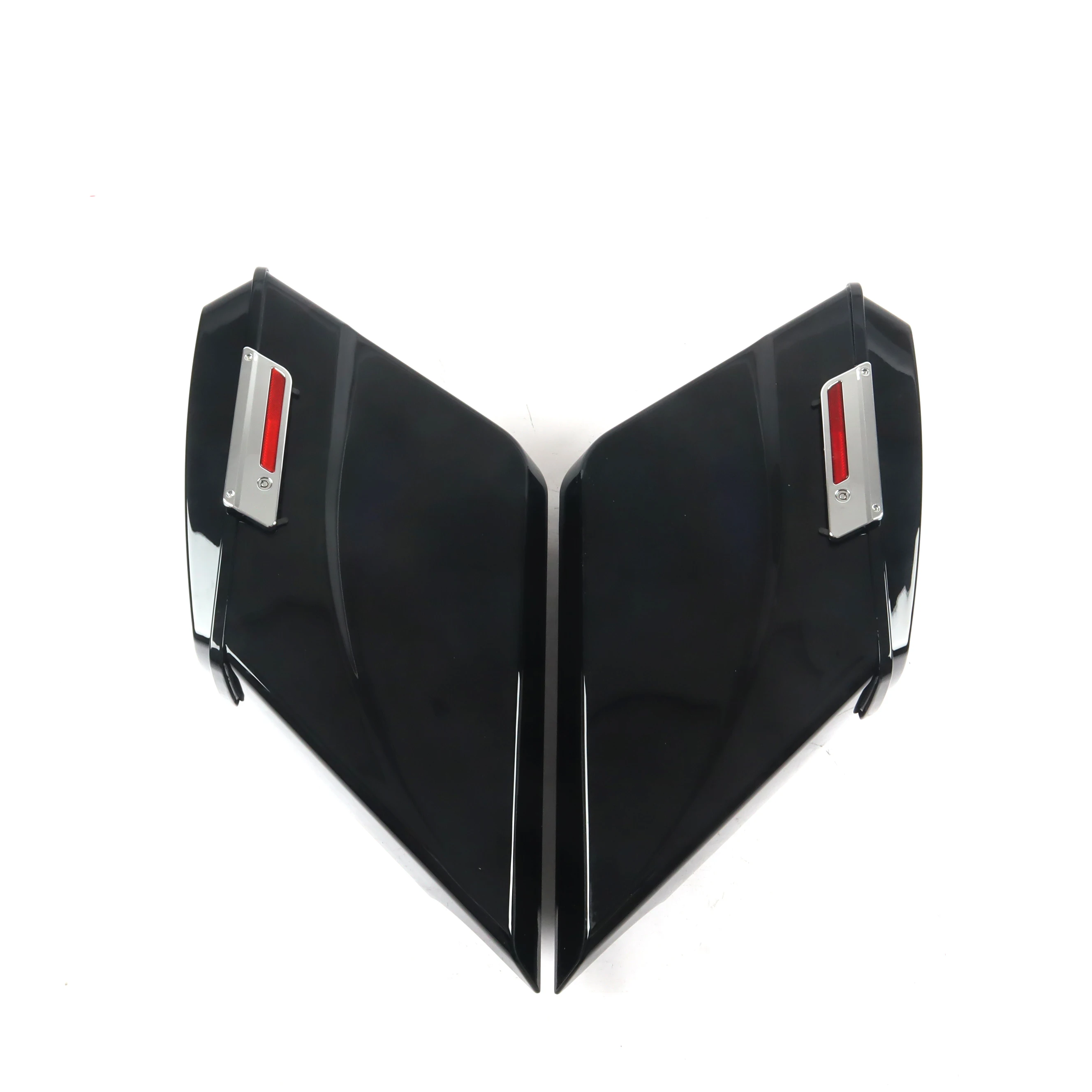 

A pair painted extened sharp arc with lids for 1994-2013 harly davidson motorcycles motorbike saddlebag