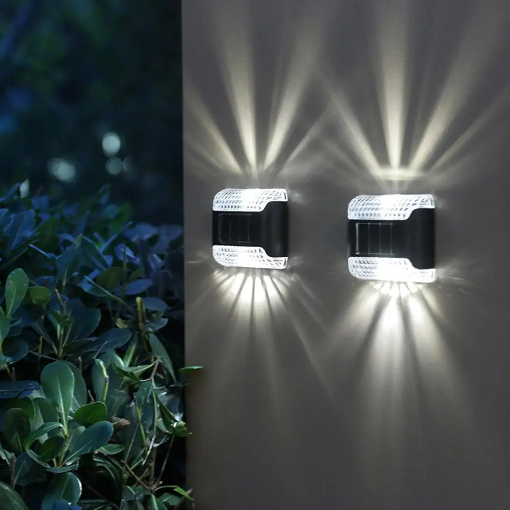 Waterproof LED Solar Wall Lamp Waterproof Street Light Balcony Down Lighting Decoration And Yard Up Luminous Home Porch K7G0