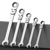 Shaking Head Ratchet Chrome Vanadium Steel Two-Way Event-Head Ratchet Wrench Quick Manual Dual-Purpose Ratchet Wrench Open Wrenc 2