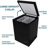 3.5 Cubic Feet Chest Freezer with Removable Basket, from 6.8℉ to -4℉ Free Standing Compact Fridge Freezer for Home/Kitc 2