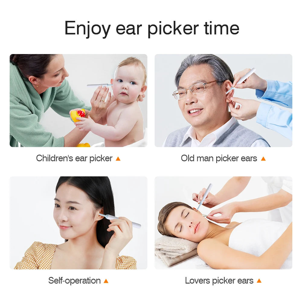 Smart Visual Ear Sticks Otoscope 5MP Endoscope Camera Wax Removal Tool Earpick Mini WIFI Camera Health Care Ear Cleaner