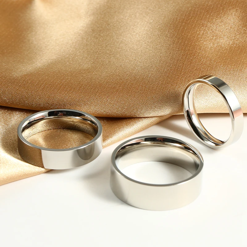 Soul Men 6mm Polish Flat 316L Stainless Steel Rings Male Female Wedding Engagement Band Classic Style Big Size 5 to 15 4