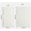80 Sheets A5/A6/A7 6 Ring Notebooks Inner Pages Binders Loose-leaf Paper Folders Office School Stationery Accessories Blank Line 2