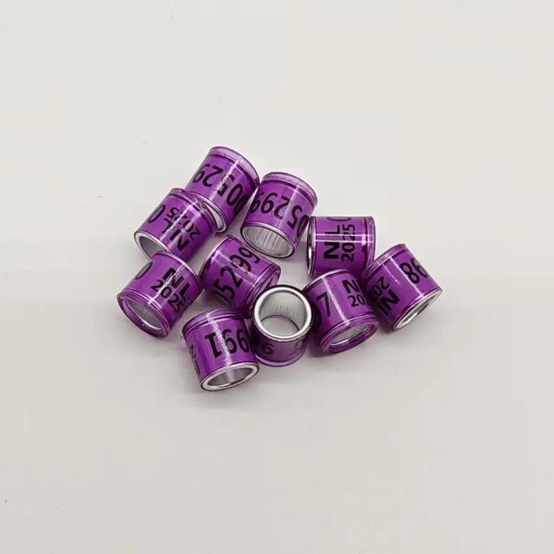 50Pcs 2025 8mm Pigeon Foot Ring Aluminum Plastic Material Bird Foot Ring with Numbers Multicolor Optional Bird Supplies - Image 6
