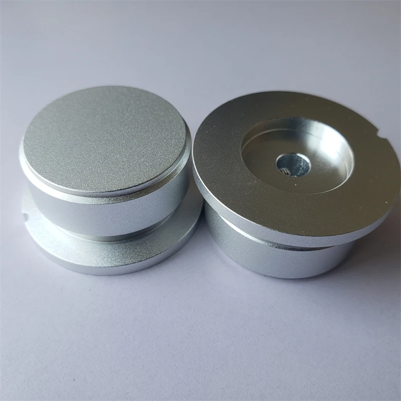 Botão de Alumínio para Potenciômetro e Codificador Cap Sandblast Volume Switch Tubo Amplificador Control Screw no Mark 38*19 mm Pcs