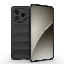 Flexible Silicone Shockproof Protective Cover - Skin Feeling Case for Poco F7 Pro (Black)
