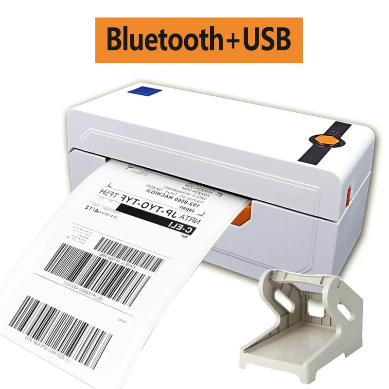 Upgraded 4 "Shipping Label Express Waybill Commodity Price Sticker 48-108mm USB Bluetooth Thermal Barcode Printer With Bracket mini photo printer canon Printers