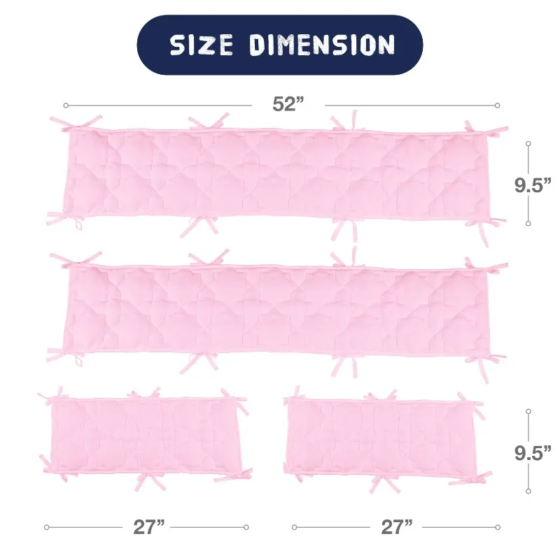 A Complete Set of Crib Bed Around Baby Ears Anti-collision Quilted Children's Bed Around Baby Crib Fence Flexible Packaging