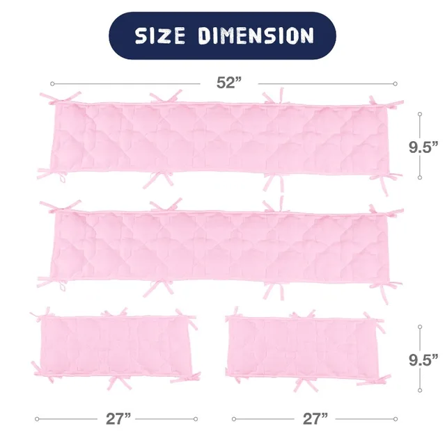 A Complete Set of Crib Bed Around Baby Ears Anti-collision Quilted Children's Bed Around Baby Crib Fence Flexible Packaging 3