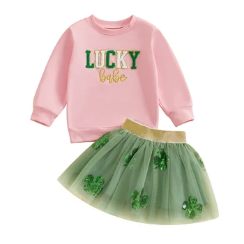 Baby Girl St. Patrick’s Day Sweatshirt & Tutu Set 1