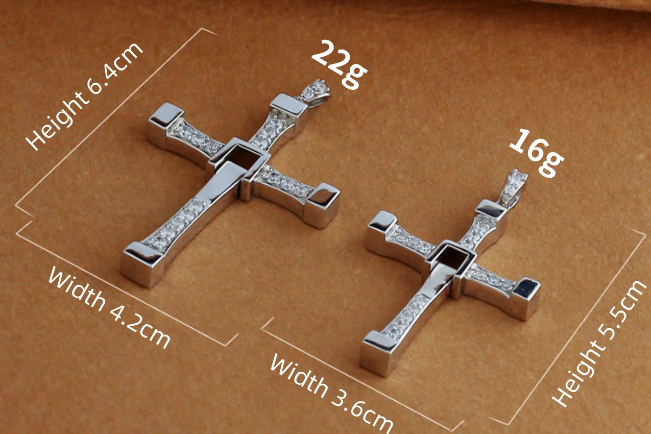 Stainless Steel Toretto Cross Necklace Stainless Steel Dominic