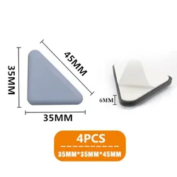 4 - Piece Furniture Leg Slider Pads - Anti - Scratch & Easy Move Floor Protectors (35x35x45mm 4pcs)