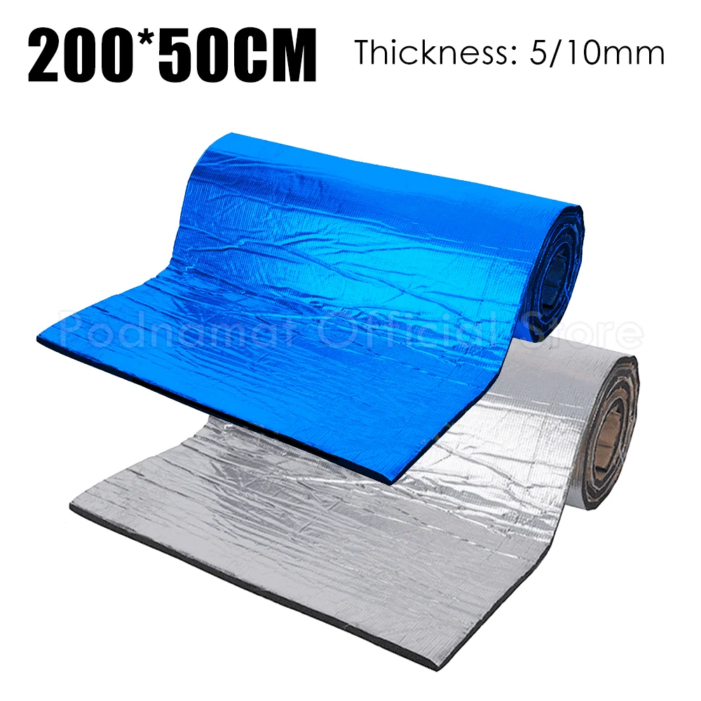 1PCS 200cmX50cm Car Truck Firewall Heat Sound Insulation Mat Sound Noise Insulation Heat Thermal Proofing Pads Universal sound proof mat sound insulation mat heat insulation mat sound deadener mat
