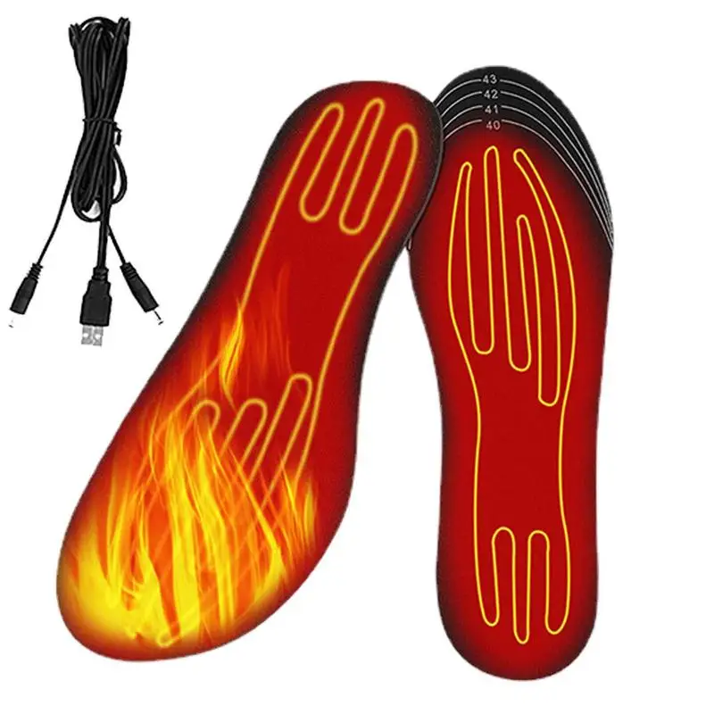 

USB Heated Shoe Insoles Electric Foot Warming Pad Feet Warmer Sock Pad Mat Winter Outdoor Sports Heating Insole Winter Warm
